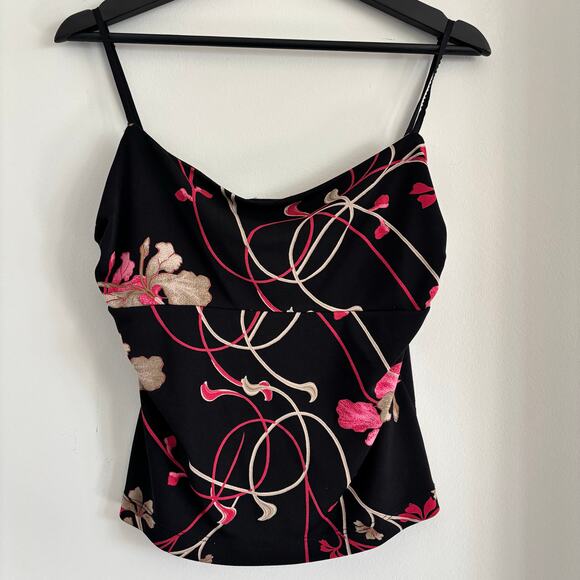 RARE VTG BCBG PARIS Floral Top & Midi Skirt (Matching Set) Y2K Size Medium - Picture 3 of 11